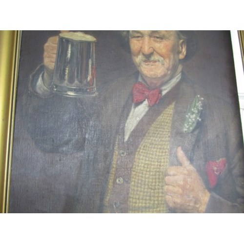 624 - ARTHUR SHORTHOUSE, signed oil on canvas, 'Austrian Gentleman raising tankard of ale', 63cm x 53cm