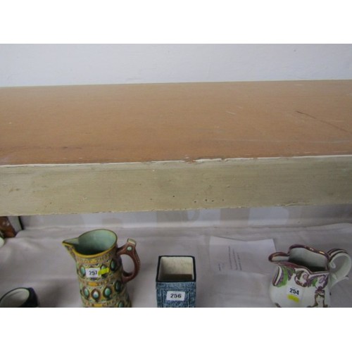 625 - FRED YATES, oil on door panel 'Panoramic Par Beach scene' (provenance acquired from the Par Inn), 54... 