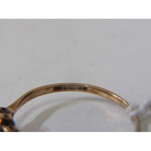226 - DIAMOND RING, 9ct yellow gold set 3 diamonds, size U