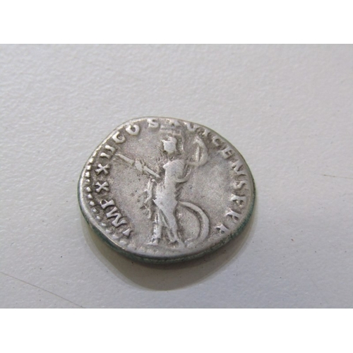 15 - Roman Imperial 81-96 AD Emperor Domitian silver Denarius. o: Head of Domitian, laureate, IMP CAES DO... 