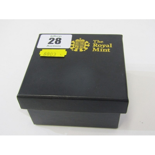 28 - 2008 gold proof sovereign, capsuled in Royal Mint box with CoA, limited edition 2701/12500.