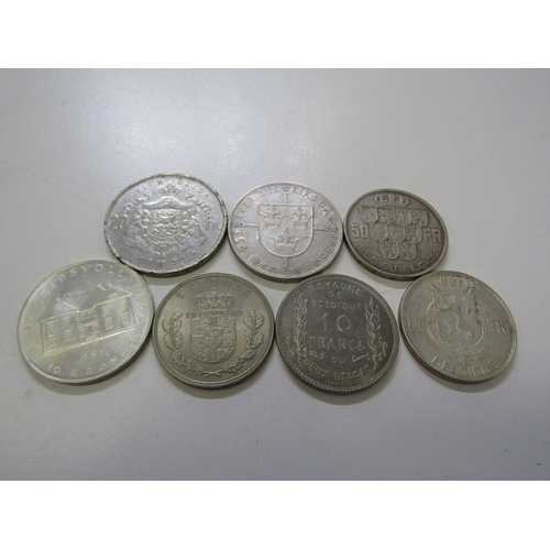 37 - 1940 Belgium Leopold III silver 50 Francs, 19.9 grams of .835 fineness; 1949 Belgium Leopold III sil... 