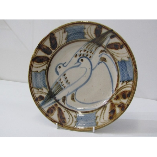 Assiette De Décor (Charger) En Grès Signée Seth Cardew - Colombe - Wenford Bridge Pottery