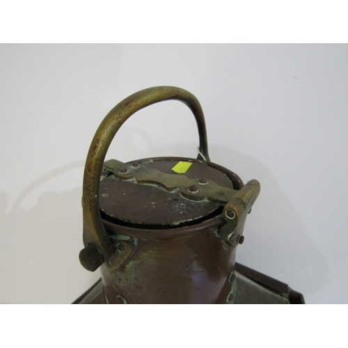 431 - SHIP'S LAMP, a starboard lamp by Anderson and Grier 1943, with copper body, 40cm height  converted t... 