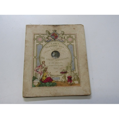 482 - VICTORIAN GREAT EXHIBITION OPTICAL TOY, a Lane's concertina style peep show titled, 'Lane's telescop... 