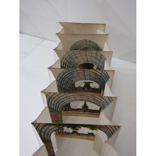 482 - VICTORIAN GREAT EXHIBITION OPTICAL TOY, a Lane's concertina style peep show titled, 'Lane's telescop... 