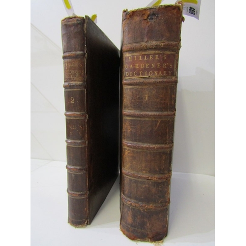 488 - MILLER'S GARDENER'S DICTIONARY, 1743 Miller's Gardener's Dictionary in 2 volumes, folio 4th edition.... 