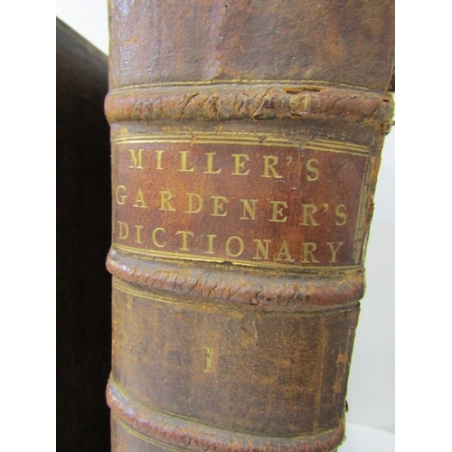 488 - MILLER'S GARDENER'S DICTIONARY, 1743 Miller's Gardener's Dictionary in 2 volumes, folio 4th edition.... 