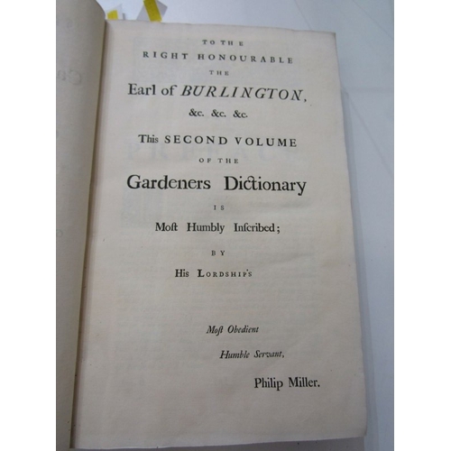 488 - MILLER'S GARDENER'S DICTIONARY, 1743 Miller's Gardener's Dictionary in 2 volumes, folio 4th edition.... 