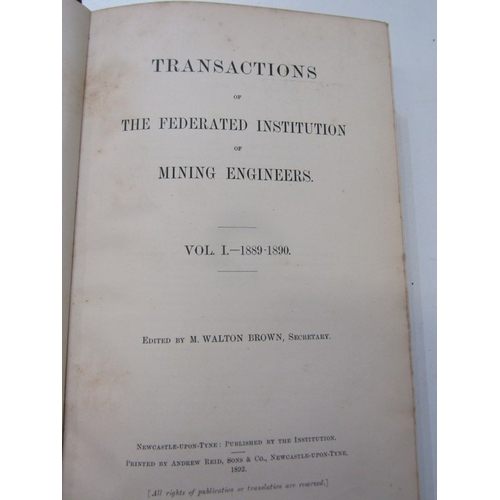 504 - ANTIQUARIAN MINING BOOKS, Transactions of the Federated Institution of Mining Engineers, six volumes... 
