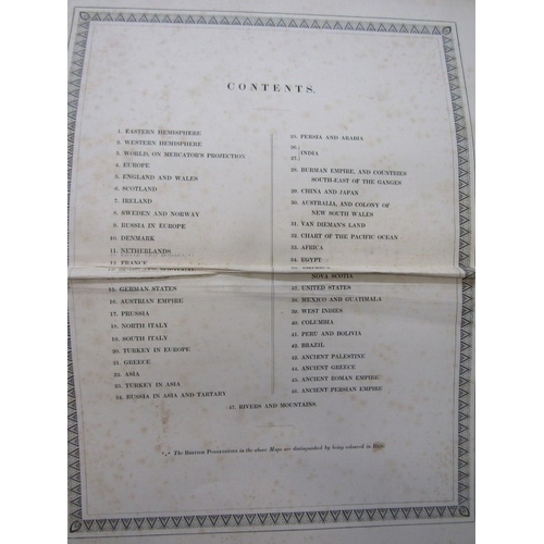 505 - 19TH CENTURY ATLAS, A new general atlas of the world containing 47 maps, published by Henry Teesdale... 