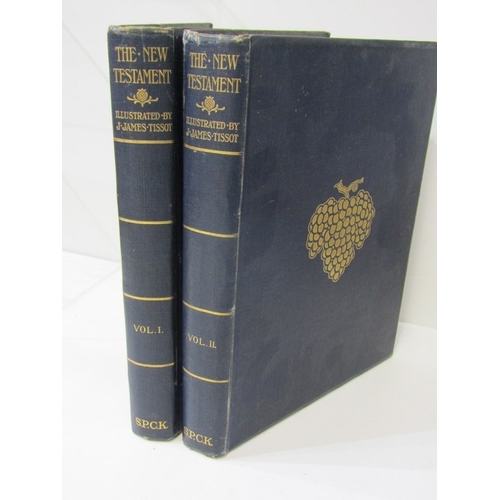 506 - THE NEW TESTAMENT, 2 volumes of the Peoples Edition of The New Testament, illustrated by J. James Ti... 