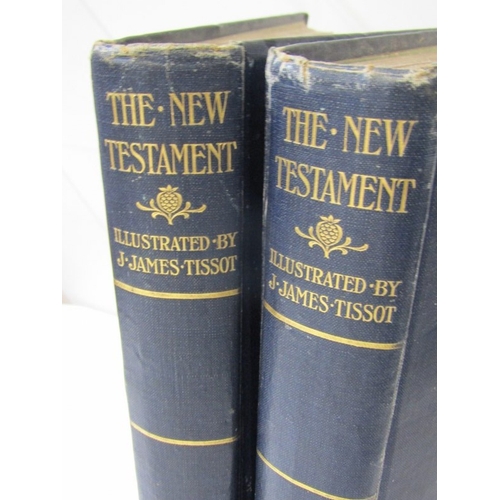 506 - THE NEW TESTAMENT, 2 volumes of the Peoples Edition of The New Testament, illustrated by J. James Ti... 