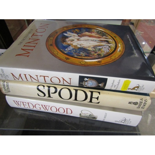 529 - ANTIQUE CERAMIC REFERENCE BOOKS, antique collectors club book on Minton, Wedgwood, and a volume on S... 