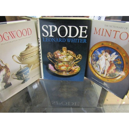 529 - ANTIQUE CERAMIC REFERENCE BOOKS, antique collectors club book on Minton, Wedgwood, and a volume on S... 