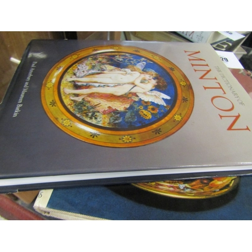 529 - ANTIQUE CERAMIC REFERENCE BOOKS, antique collectors club book on Minton, Wedgwood, and a volume on S... 