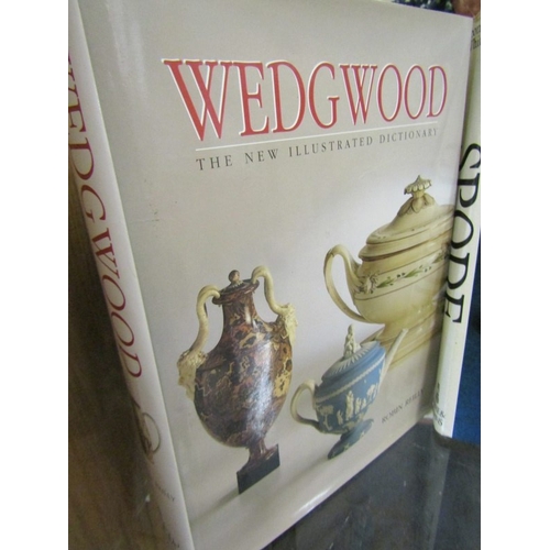 529 - ANTIQUE CERAMIC REFERENCE BOOKS, antique collectors club book on Minton, Wedgwood, and a volume on S... 