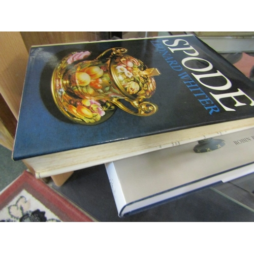 529 - ANTIQUE CERAMIC REFERENCE BOOKS, antique collectors club book on Minton, Wedgwood, and a volume on S... 