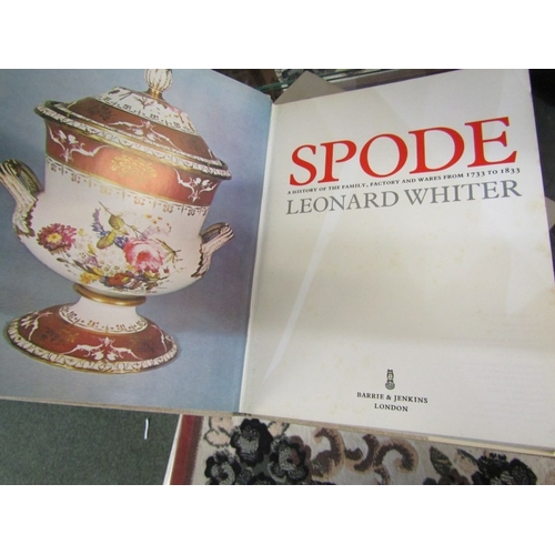 529 - ANTIQUE CERAMIC REFERENCE BOOKS, antique collectors club book on Minton, Wedgwood, and a volume on S... 