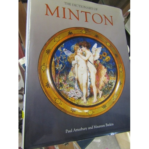 529 - ANTIQUE CERAMIC REFERENCE BOOKS, antique collectors club book on Minton, Wedgwood, and a volume on S... 