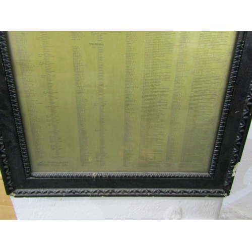 541 - SHIPPING MEMORABILIA, a Cunard steamship roll of honour, European War 1914, contained in a dark ebon... 