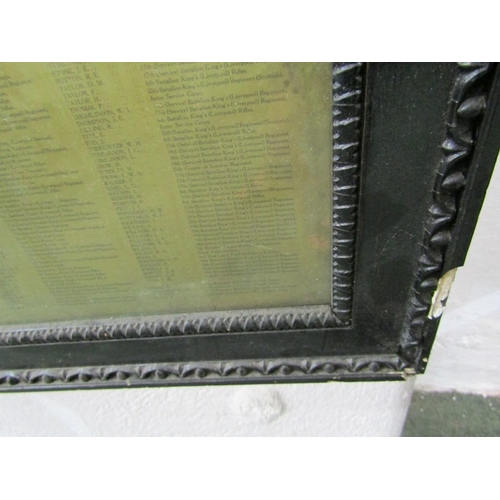 541 - SHIPPING MEMORABILIA, a Cunard steamship roll of honour, European War 1914, contained in a dark ebon... 