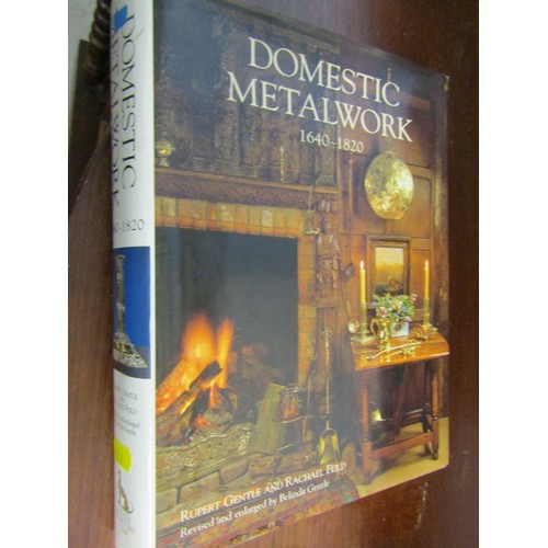 525 - DOMESTIC METALWORK REFERENCE BOOK, an antique collectors club reference book 