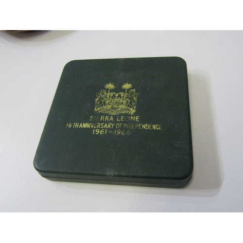 108 - 1966 Sierra Leone Gold 3-coin set, celebrating the 5th anniversary of Independence.  Consisting of 1... 