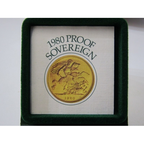 33 - 1980 Elizabeth II Gold Proof Sovereign, capsuled in Royal Mint presentation case with CoA.  Limited ... 
