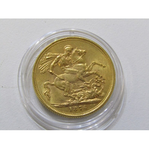 55 - 1874 Victoria Bun Head Gold Full Sovereign.  Sydney Mint.