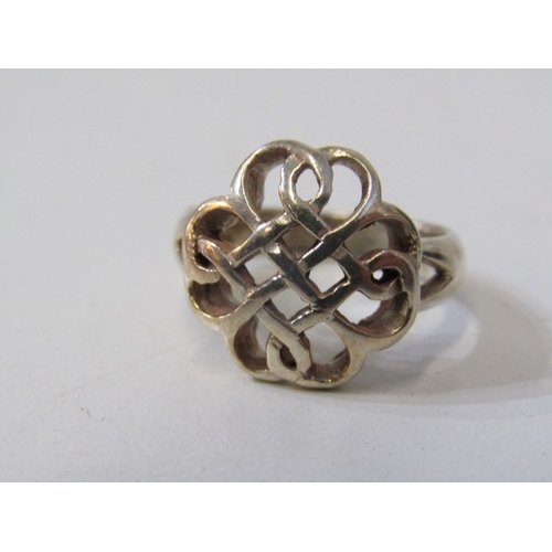 112 - STONE SET SILVER RINGS, 5 assorted silver rings, 4 stone set with oval semi precious stones, the oth... 