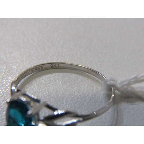 119 - TOPAZ RING, 9ct white gold ring, set an oval topaz, size N/O