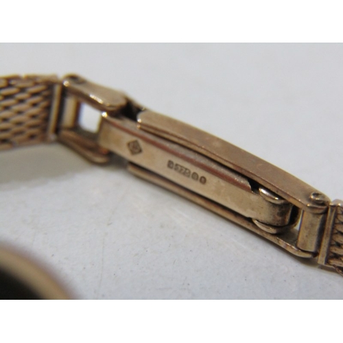 91 - LADY'S GOLD WRIST WATCH, lady's Avia 17 jewel wrist watch, 9ct gold case on a 9ct gold strap, 13.7 g... 