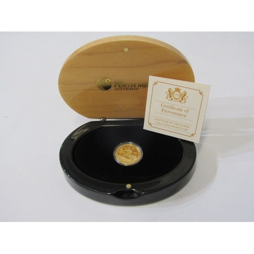 96 - AUSTRALIAN 0.25 OZ GOLD PROOF COIN, 2014 Australian Lunar Series II gold coin 