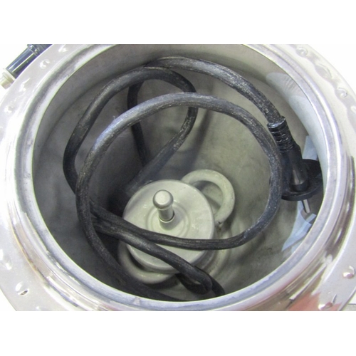 86 - SAMOVAR, a vintage silver plated samovar with electrical fittings, 36cm height