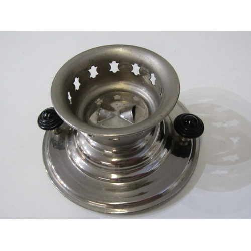 86 - SAMOVAR, a vintage silver plated samovar with electrical fittings, 36cm height