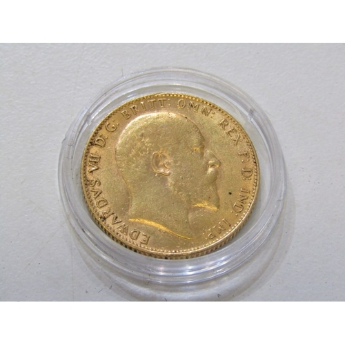 108 - GOLD SOVEREIGN, Edward VII 1910 gold sovereign, higher grade