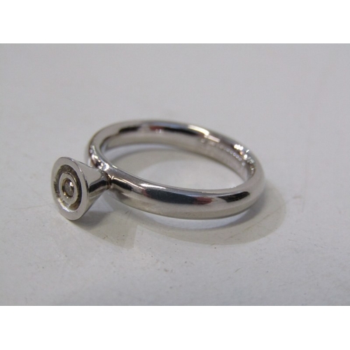 117 - SILVER SOLITAIRE RINGS, 3 silver rings set with solitaire diamonds, various sizes and designs