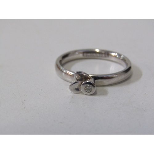 117 - SILVER SOLITAIRE RINGS, 3 silver rings set with solitaire diamonds, various sizes and designs