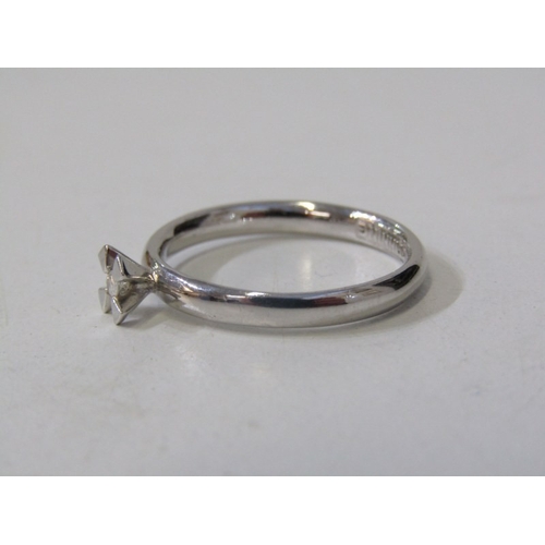 117 - SILVER SOLITAIRE RINGS, 3 silver rings set with solitaire diamonds, various sizes and designs