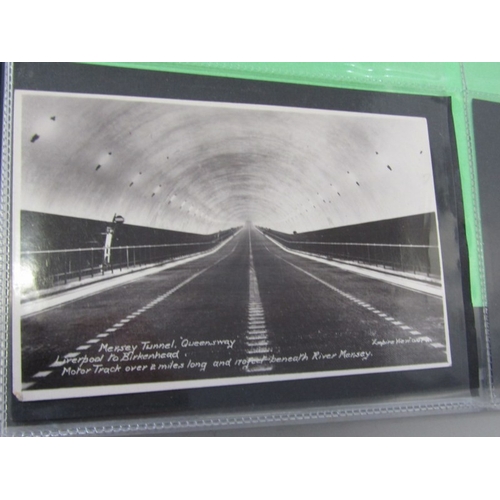 64 - VINTAGE POSTCARDS, in black ring binder album, over 130 view & postcards including various Cornwall ... 