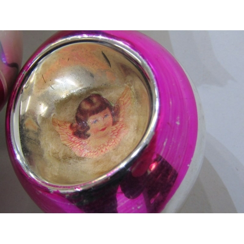 72 - VINTAGE CHRISTMAS DECORATIONS, a box containing a quantity of vintage Christmas tree baubles