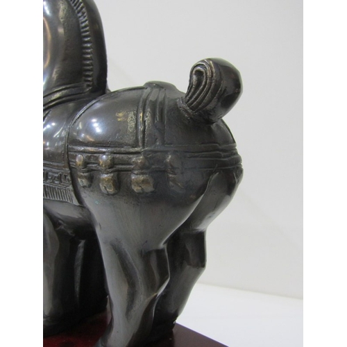 78 - ITALIAN STYLE HORSE, a stylized Italian horse on rectangular form plinth, 26cm height
