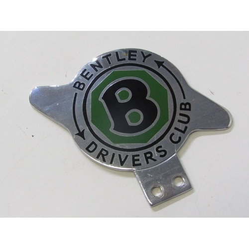 80 - ENAMEL CAR BADGES ETC. a selection of car badges etc. including Bentley Drivers Club, AA badge, The ... 