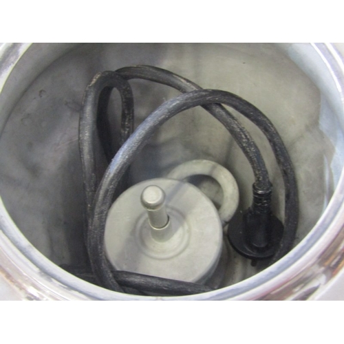 86 - SAMOVAR, a vintage silver plated samovar with electrical fittings, 36cm height