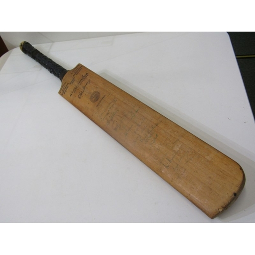 88 - SIGNED CRICKET BAT, a vintage Warsop cricket bat signed by the 1963 West Indian cricket team includi... 