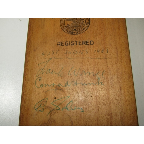 88 - SIGNED CRICKET BAT, a vintage Warsop cricket bat signed by the 1963 West Indian cricket team includi... 