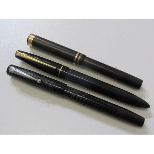 95 - GOLD NIBBED FOUNTAIN PENS, a Blackbird black cased  14ct gold nibbed fountain pen, also, a Wahl Ever... 