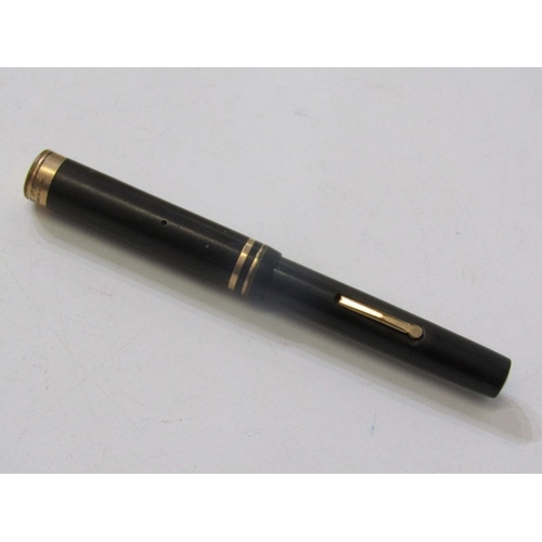 95 - GOLD NIBBED FOUNTAIN PENS, a Blackbird black cased  14ct gold nibbed fountain pen, also, a Wahl Ever... 