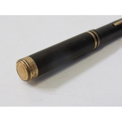 95 - GOLD NIBBED FOUNTAIN PENS, a Blackbird black cased  14ct gold nibbed fountain pen, also, a Wahl Ever... 